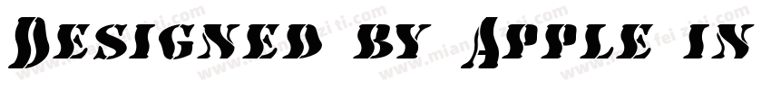 Designed by Apple in California Q m字体转换